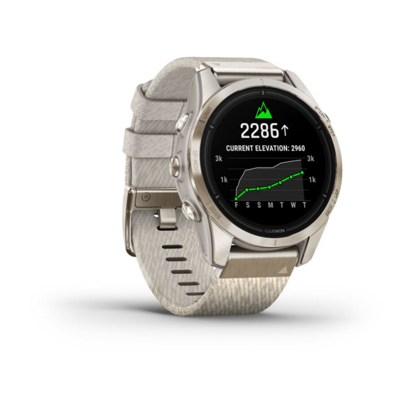 Garmin epix Pro (Gen 2) Sapphire Edition 42 мм, золотистый корпус с нейлоновым ремешком сливочного цвета 010-02802-20 от прозводителя Garmin