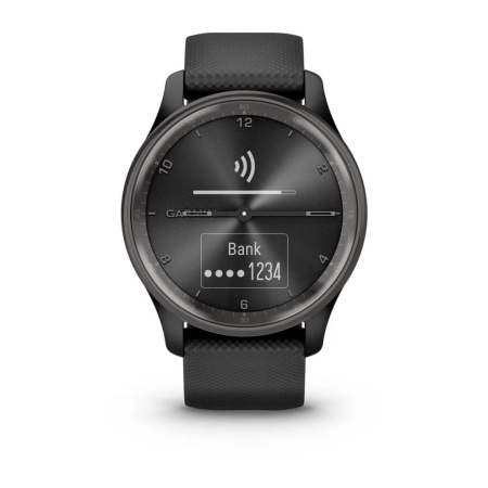 Garmin vivomove Trend с безелем серого цвета с черным корпусом и силиконовым ремешком 010-02665-00 от прозводителя Garmin
