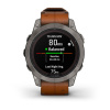 Garmin Fenix 7 Pro Sapphire Solar титановый серый с коричневым кожаным ремешком 010-02777-30 от прозводителя Garmin
