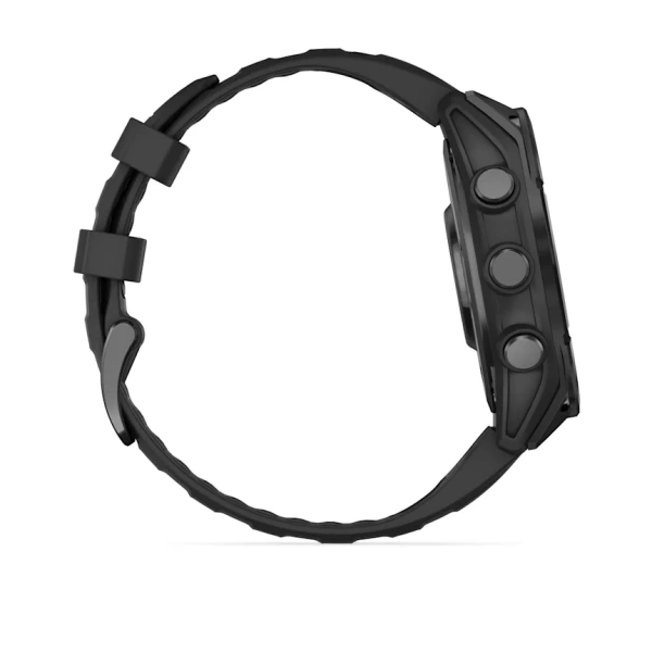 Garmin Fenix ​​8 — 47 мм AMOLED — серо-серый с черным силиконовым ремешком 010-02904-00 от прозводителя Garmin