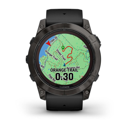 Garmin fenix 7X Pro Sapphire Solar Edition Титановый угольно-серый корпус с DLC-покрытием и черным ремешком 010-02778-11 от прозводителя Garmin