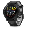 Garmin Forerunner 265 - 46 мм | Black Bezel and Case with Black/Powder Gray Silicone Band