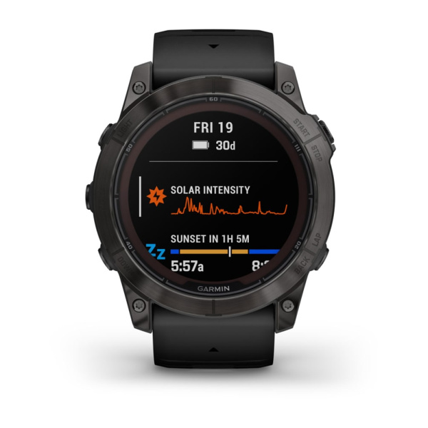Garmin fenix 7X Pro Sapphire Solar Edition Титановый угольно-серый корпус с DLC-покрытием и черным ремешком 010-02778-11 от прозводителя Garmin