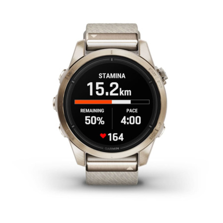 Garmin epix Pro (Gen 2) Sapphire Edition 42 мм, золотистый корпус с нейлоновым ремешком сливочного цвета 010-02802-20 от прозводителя Garmin