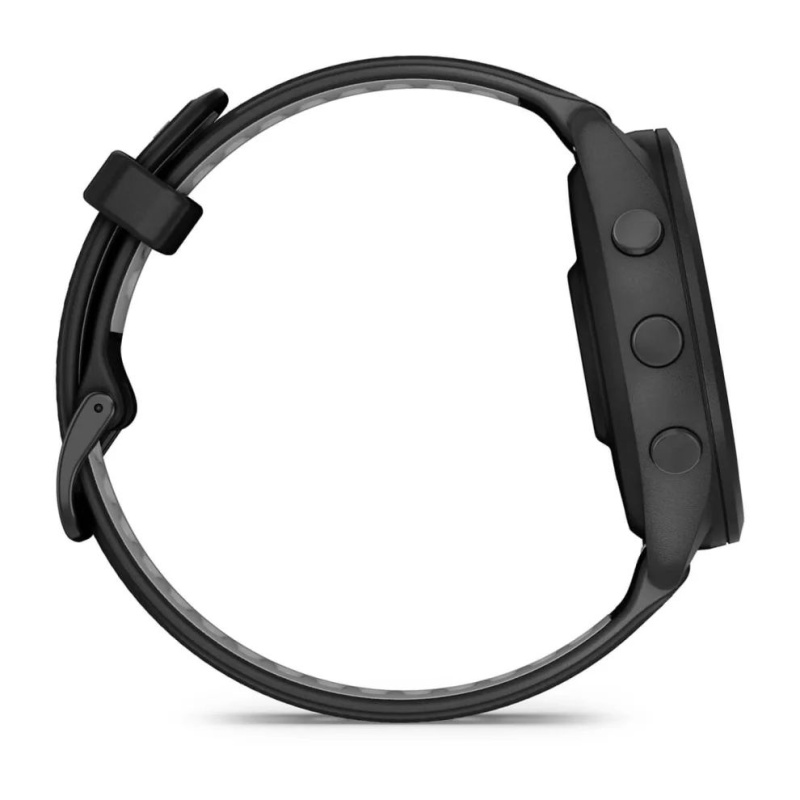 Garmin Forerunner 265 - 46 мм | Black Bezel and Case with Black/Powder Gray Silicone Band