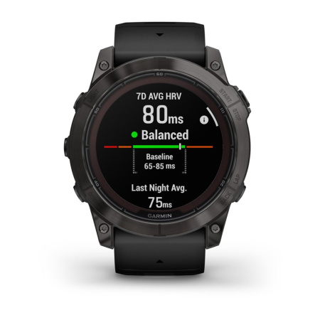 Garmin fenix 7X Pro Sapphire Solar Edition Титановый угольно-серый корпус с DLC-покрытием и черным ремешком 010-02778-11 от прозводителя Garmin