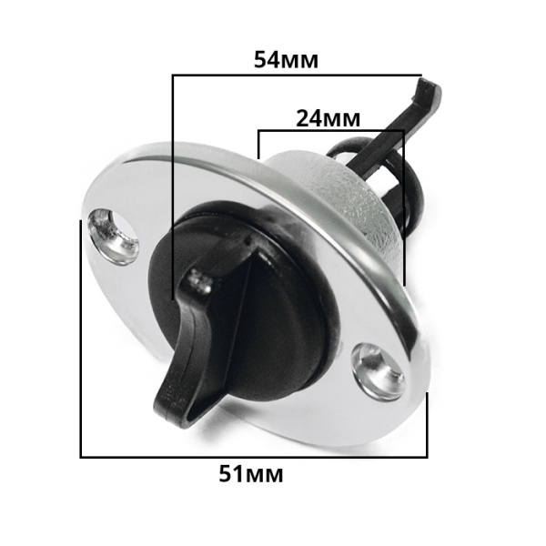Заглушка дренажная SUNFINE 24 мм, нержавеющая сталь и нейлон SF20322 от прозводителя SUNFINE MARIN