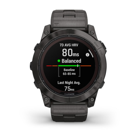 Garmin fenix 7X Pro Sapphire Solar Edition Титановый угольно-серый корпус с DLC-покрытием и титановым браслетом 010-02778-30 от прозводителя Garmin